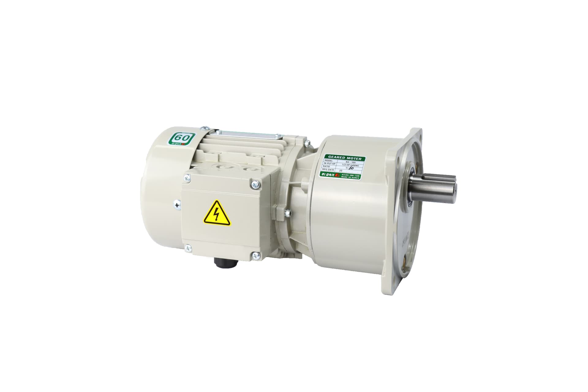 1/2 HP (0.4 kW) RK105VT Three-phase (Vertical)