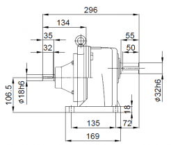1.0 Hp (0.75 kW) RK135LPH (Horizontal)